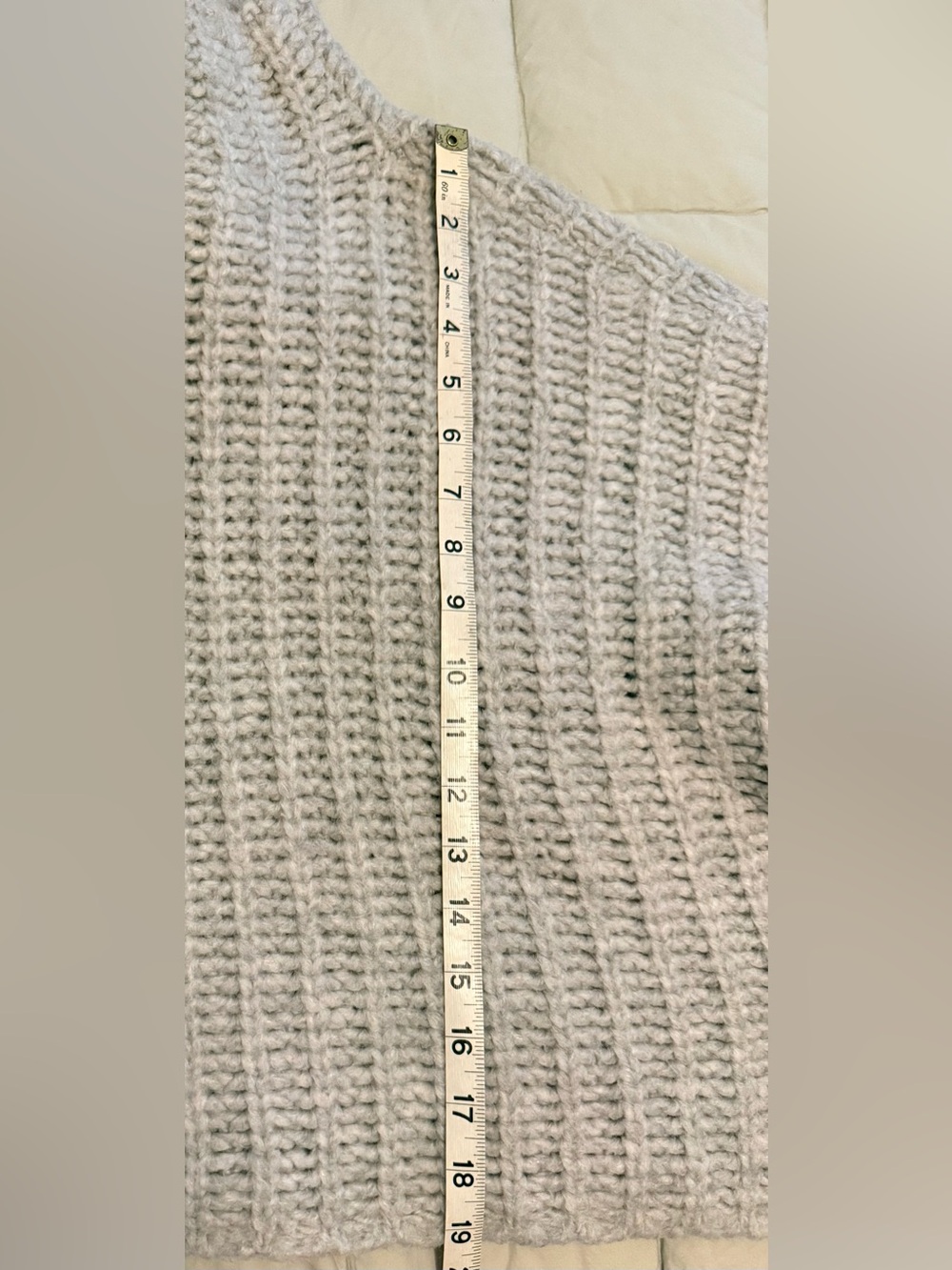 Aerie Chunky Ribbed Mock Neck Fuzzy Sweater Gray Size Medium - Picture 11 of 12